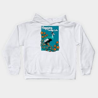 Hopping through life Kids Hoodie